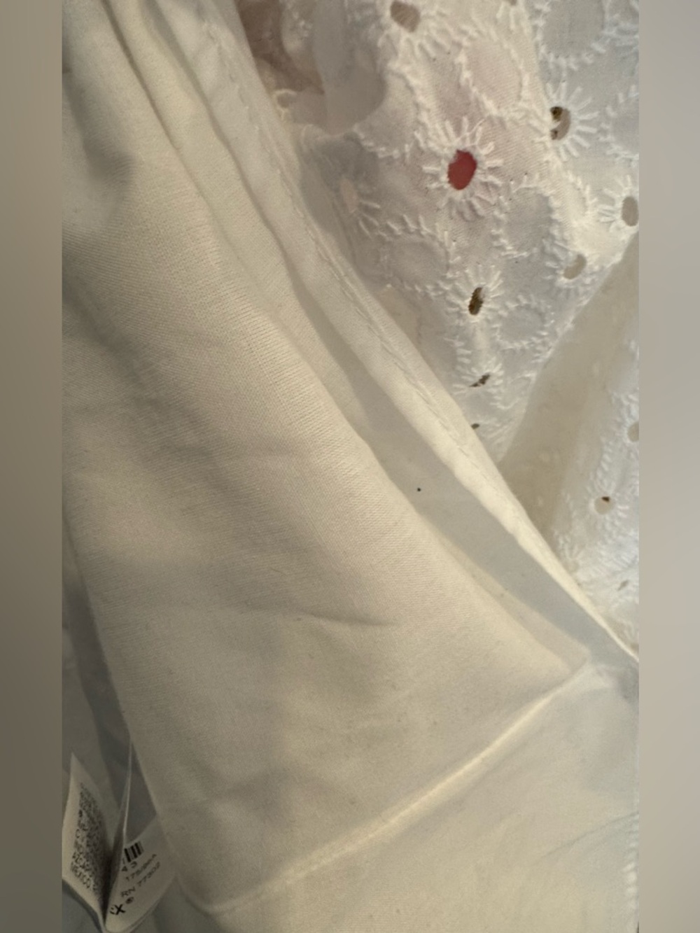 NEW Zara Cutwork Embroidered Midi Dress long sleeves collared boho chic street L - Picture 8 of 9